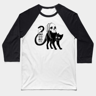 Spooky Cat Baseball T-Shirt